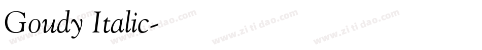 Goudy Italic字体转换